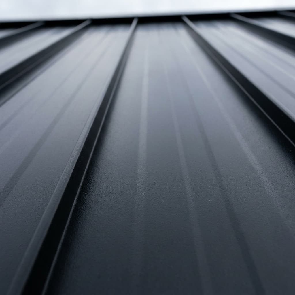 Black standing seam roof